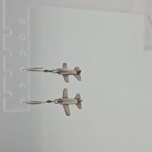 Sterling Silver Airplane Earrings